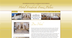 Desktop Screenshot of hotel-friedrich-franz-palais.de